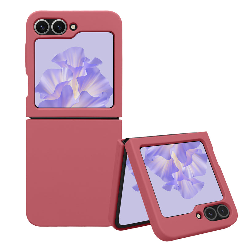 kwmobile Flip Soft Case kompatibel mit Samsung Galaxy Z Flip6 Hülle - Silikon Cover für Foldable Handy - Handyhülle in Dark Rose Dark Rose  