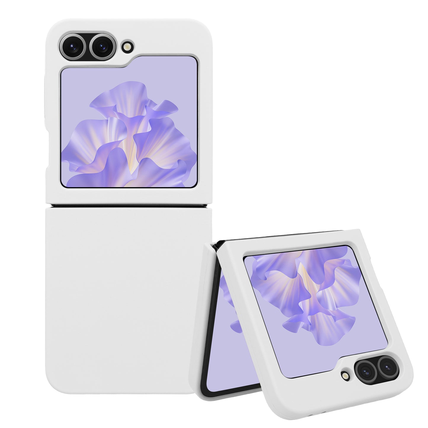 kwmobile Flip Soft Case kompatibel mit Samsung Galaxy Z Flip6 Hülle - Silikon Cover für Foldable Handy - Handyhülle in Weiß matt Weiß matt  