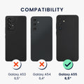 kwmobile Phone Case compatible with Samsung Galaxy A55 5G - Phone Cover with Card Slot