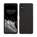 kwmobile Hülle kompatibel mit Sony Xperia 10 VI Hülle - weiches TPU Silikon Case - Cover geeignet für kabelloses Laden - Schwarz Schwarz  