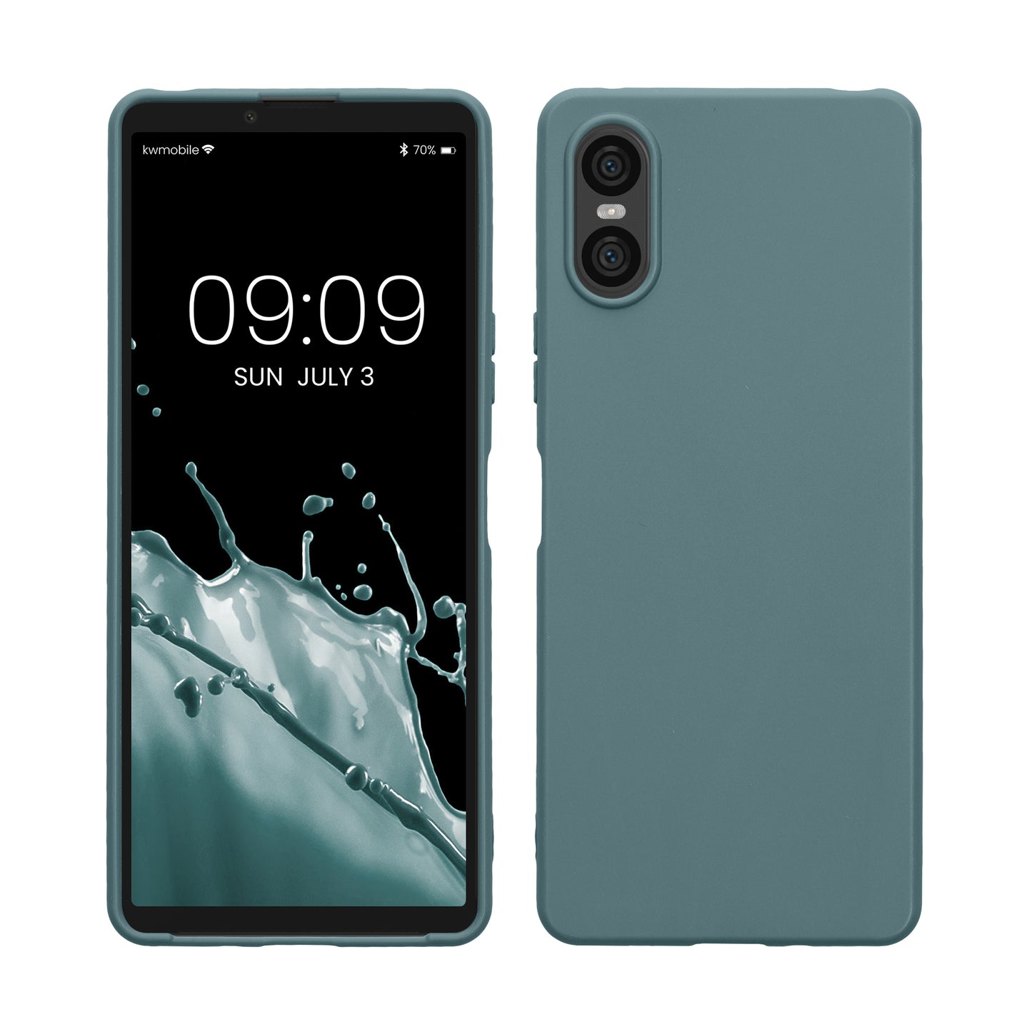 kwmobile Hülle kompatibel mit Sony Xperia 10 VI Hülle - weiches TPU Silikon Case - Cover geeignet für kabelloses Laden - Arctic Night Arctic Night  
