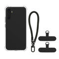 kwmobile Phone Case compatible with Samsung Galaxy A54 5G Cover with Edge Protection and Detachable Lanyard incl. 2 Patches