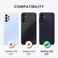 kwmobile Necklace Case Compatible with Samsung Galaxy A25 - Case with Lanyard - Silicone Protective Cover