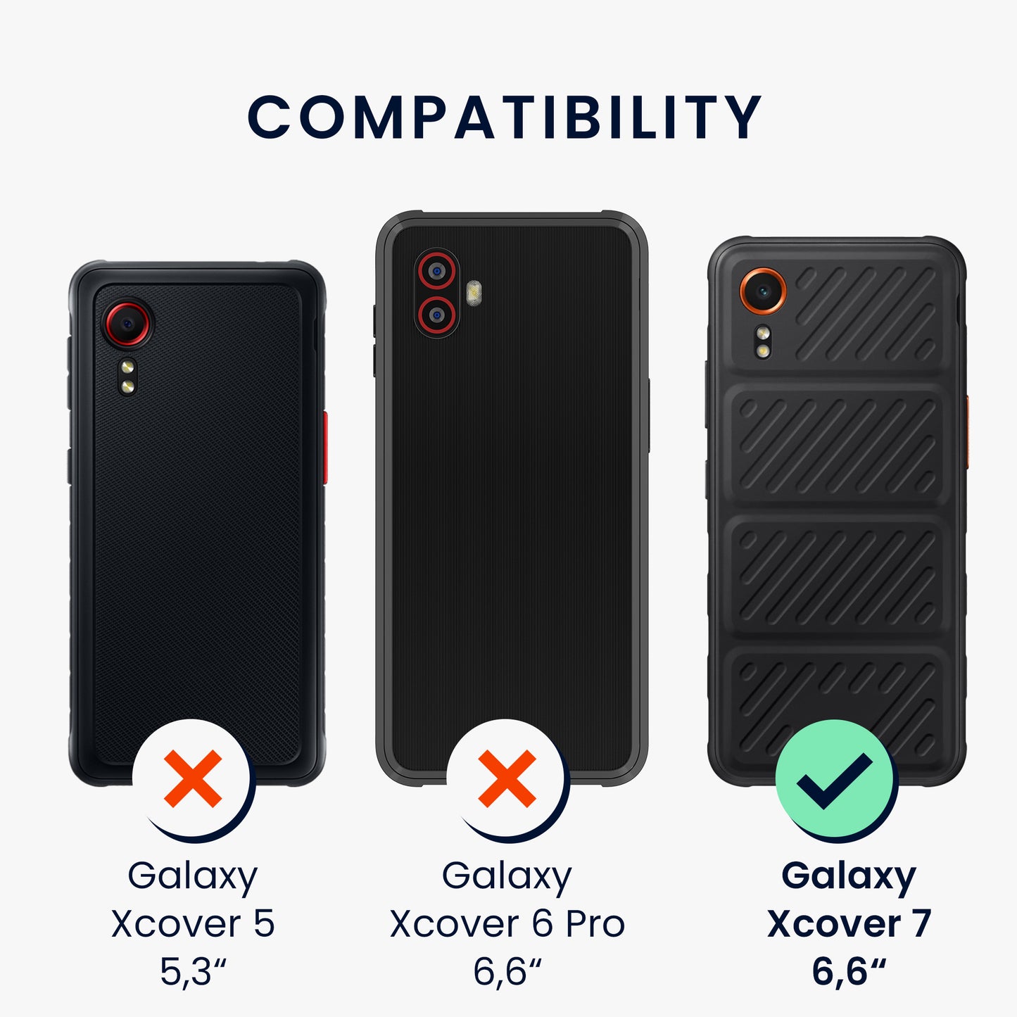 kwmobile Phone Case for Samsung Galaxy Xcover7 Case Wireless Charging Protective Cover
