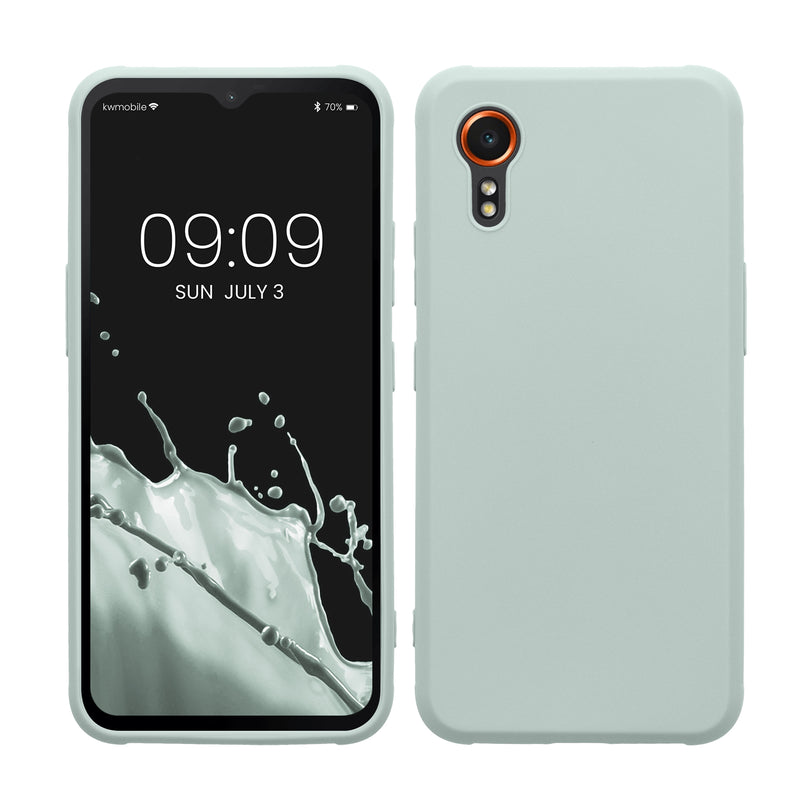 kwmobile Hülle kompatibel mit Samsung Galaxy Xcover7 Hülle - weiches TPU Silikon Case - Cover geeignet für kabelloses Laden - Cool Mint Cool Mint  