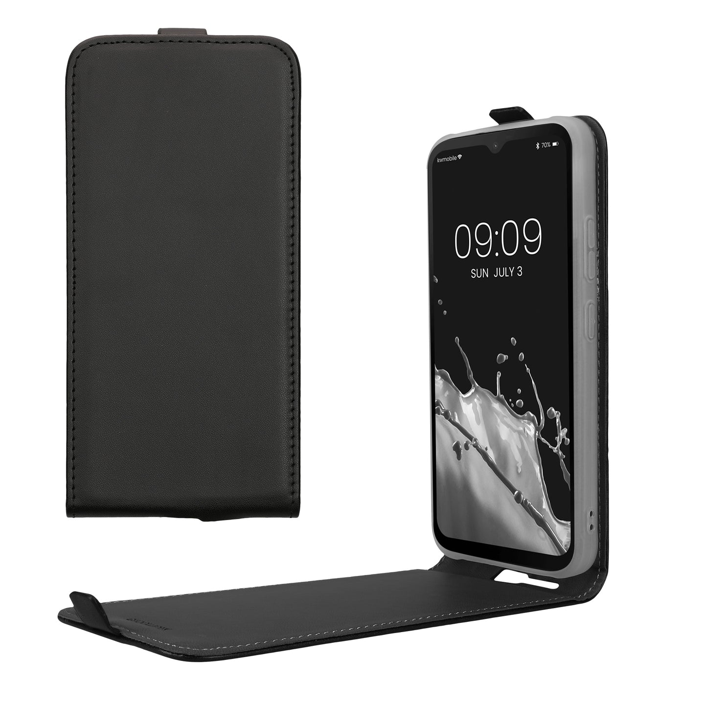 kwmobile Schutzhülle kompatibel mit Samsung Galaxy Xcover7 - Hülle Handy - Flip Case Handyhülle Schwarz Schwarz  