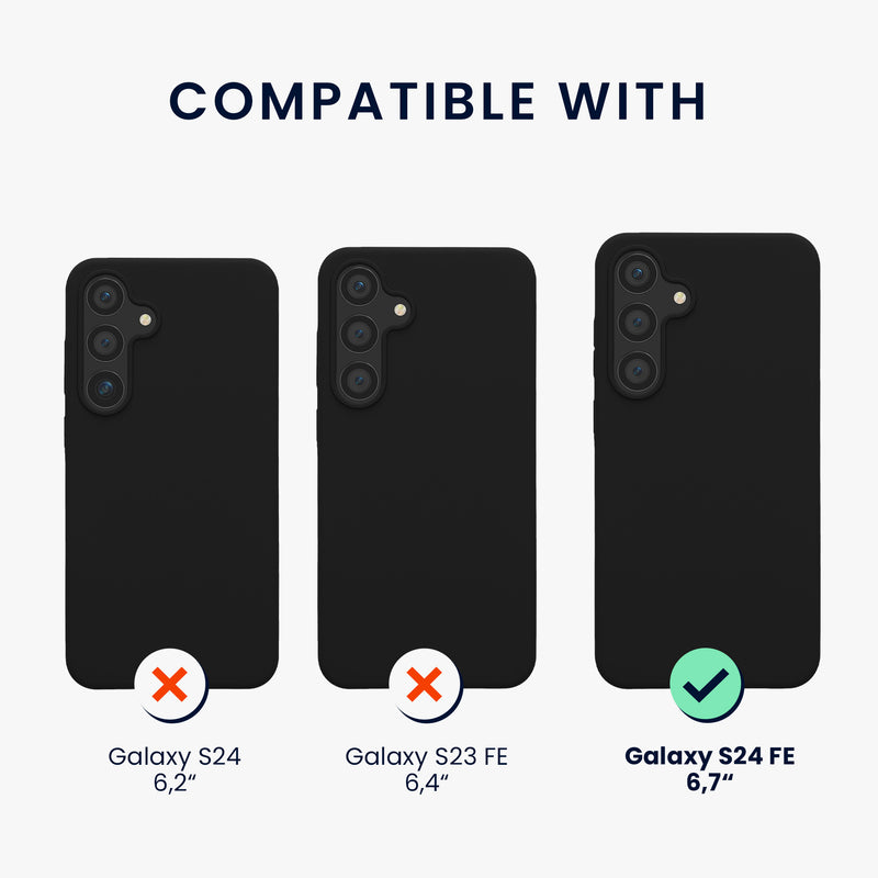 kwmobile Cell Phone Case for Samsung Galaxy S24 FE - Silicone Case Wireless Charging Protective Cover