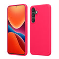 kwmobile Hülle kompatibel mit Samsung Galaxy S24 FE Hülle - Silikon Handy Case - Handyhülle weiche Oberfläche - kabelloses Laden - Neon Pink Neon Pink  