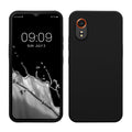 kwmobile Hülle kompatibel mit Samsung Galaxy Xcover7 Hülle - Silikon Handy Case - Handyhülle weiche Oberfläche - kabelloses Laden - Schwarz Schwarz  