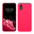 kwmobile Hülle kompatibel mit Samsung Galaxy Xcover7 Hülle - Silikon Handy Case - Handyhülle weiche Oberfläche - kabelloses Laden - Neon Pink Neon Pink  