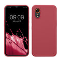 kwmobile Hülle kompatibel mit Samsung Galaxy Xcover7 Hülle - Silikon Handy Case - Handyhülle weiche Oberfläche - kabelloses Laden - Dark Rose Dark Rose  