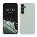kwmobile Hülle kompatibel mit Samsung Galaxy S24 FE Hülle - weiches TPU Silikon Case - Cover geeignet für kabelloses Laden - Cool Mint Cool Mint  