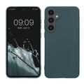 kwmobile Hülle kompatibel mit Samsung Galaxy S24 FE Hülle - weiches TPU Silikon Case - Cover geeignet für kabelloses Laden - Dunkler Schiefer Dunkler Schiefer  