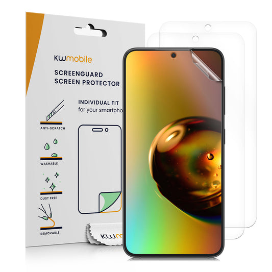 kwmobile 3x Displayschutzfolie kompatibel mit Samsung Galaxy S24 FE Folie - klare Schutzfolien Set in transparent Transparent  