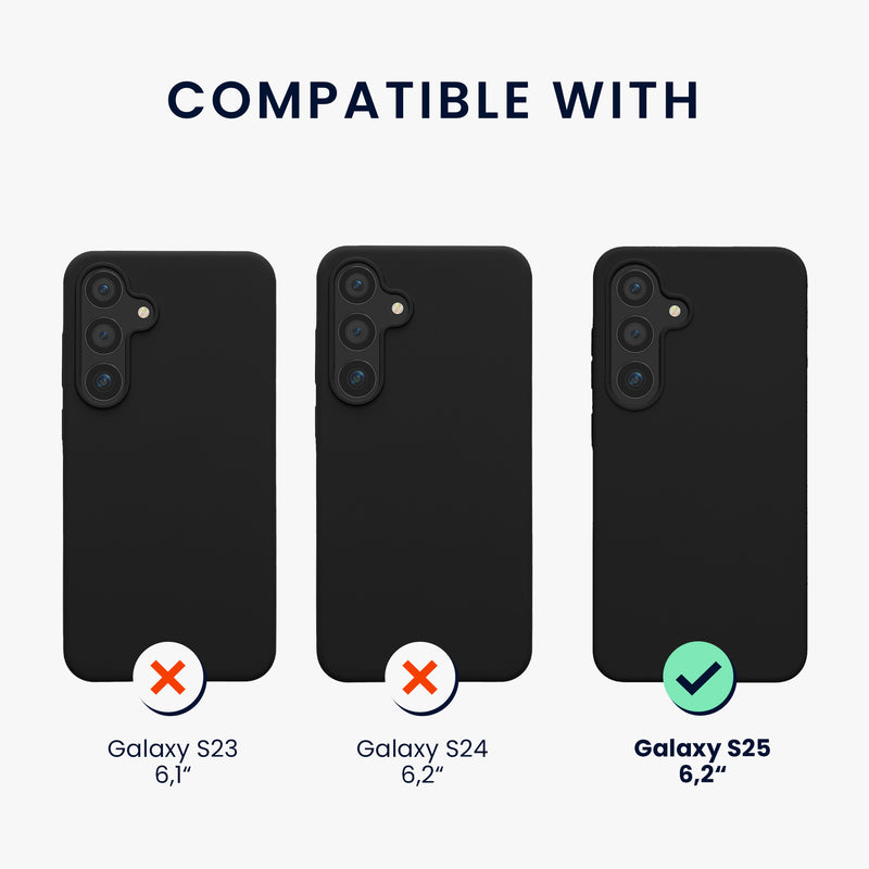 kwmobile Protective Case Compatible with Samsung Galaxy S25 Case Silicone Phone Case for Samsung S25 Soft Finish Wireless Charging for Galaxy S25 Case
