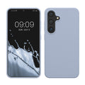kwmobile Schutzhülle kompatibel mit Samsung Galaxy S25 Hülle - Silikon Handy Case - Handyhülle für Samsung S25 weiche Oberfläche - kabelloses Laden für Galaxy S25 Case - Hellblau matt Hellblau matt  