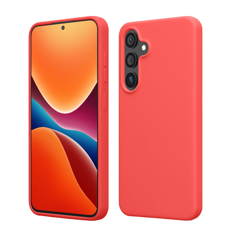 kwmobile Schutzhülle kompatibel mit Samsung Galaxy S25 Hülle - Silikon Handy Case - Handyhülle für Samsung S25 weiche Oberfläche - kabelloses Laden für Galaxy S25 Case - Neon Koralle Neon Koralle  