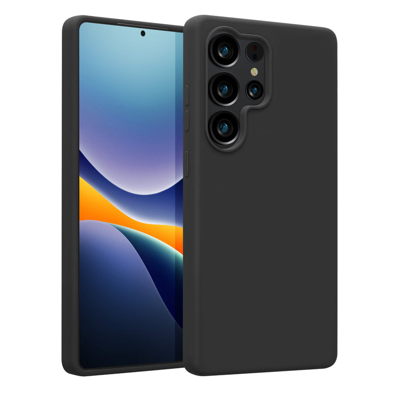 kwmobile Hülle kompatibel mit Samsung Galaxy S25 Ultra Hülle - Silikon Handy Case - Handyhülle weiche Oberfläche - kabelloses Laden - Dunkelgrau Dunkelgrau  