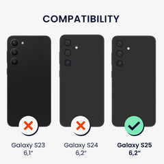 3x Folie kristallklar für Samsung Galaxy S25 - Transparent - Displayschutz