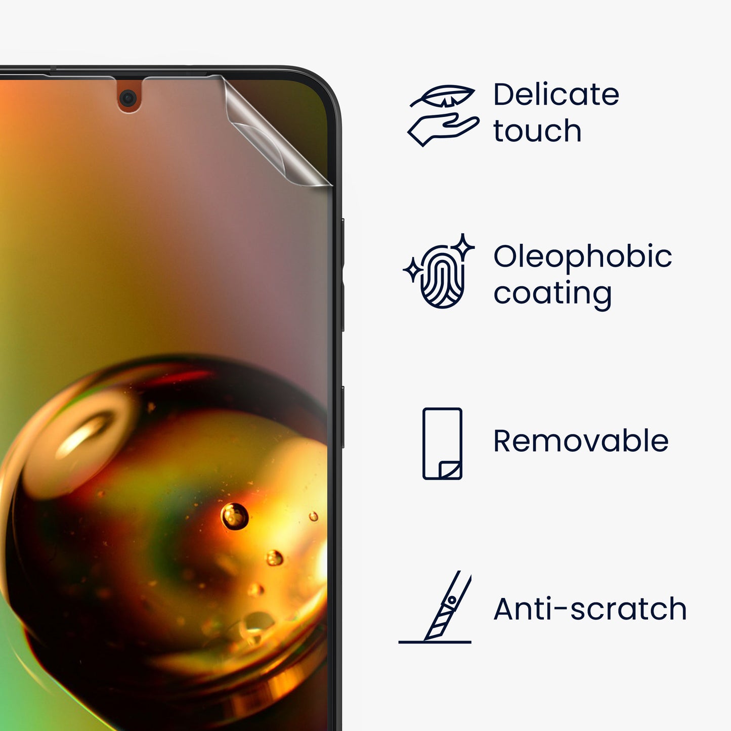 kwmobile Screen Protector compatible with Samsung Galaxy S25 Plus Set