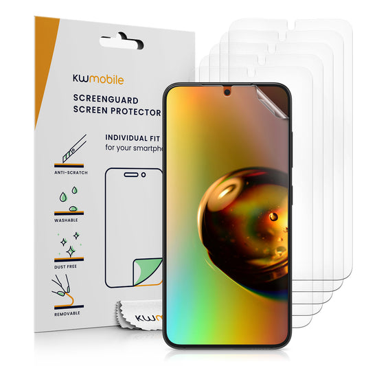 kwmobile 6x Displayschutzfolie kompatibel mit Samsung Galaxy S25 Folie - klare Schutzfolien Set in transparent Transparent  
