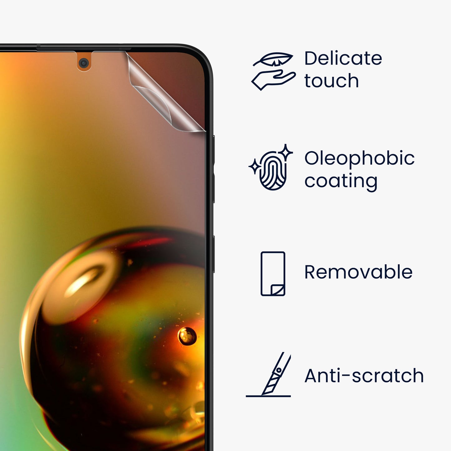 kwmobile Screen Protector compatible with Samsung Galaxy S25 Plus Film Set