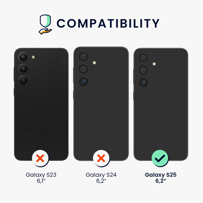 kwmobile Case Compatible with Samsung Galaxy S25 Case Cover Suitable for Wireless Charging