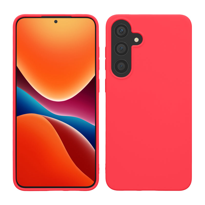kwmobile Hülle kompatibel mit Samsung Galaxy S25 Hülle - weiches TPU Silikon Case - Cover geeignet für kabelloses Laden - Neon Pink Neon Pink  