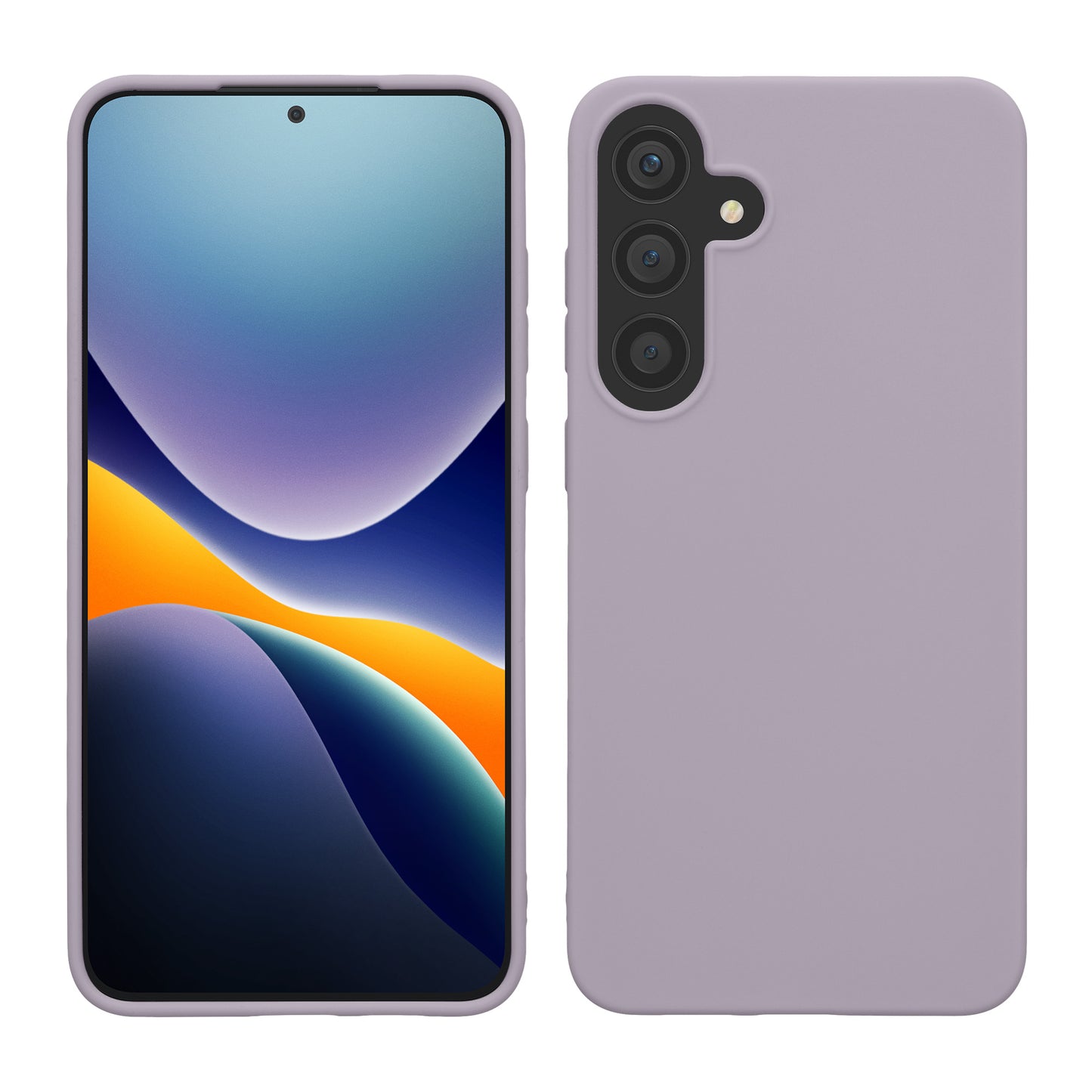 kwmobile Hülle kompatibel mit Samsung Galaxy S25 Hülle - weiches TPU Silikon Case - Cover geeignet für kabelloses Laden - Lavendel Lavendel  