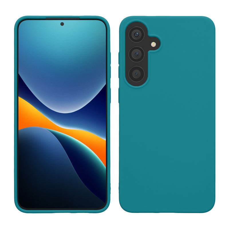 kwmobile Hülle kompatibel mit Samsung Galaxy S25 Plus Hülle - weiches TPU Silikon Case - Cover geeignet für kabelloses Laden - Petrol matt Petrol matt  