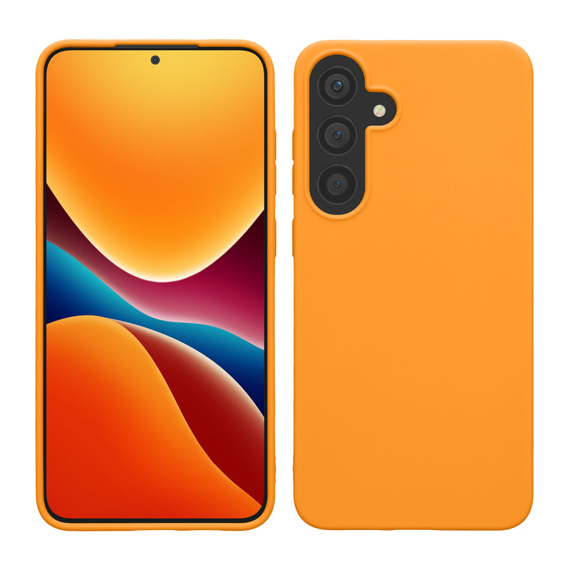kwmobile Hülle kompatibel mit Samsung Galaxy S25 Plus Hülle - weiches TPU Silikon Case - Cover geeignet für kabelloses Laden - Fruity Orange Fruity Orange  