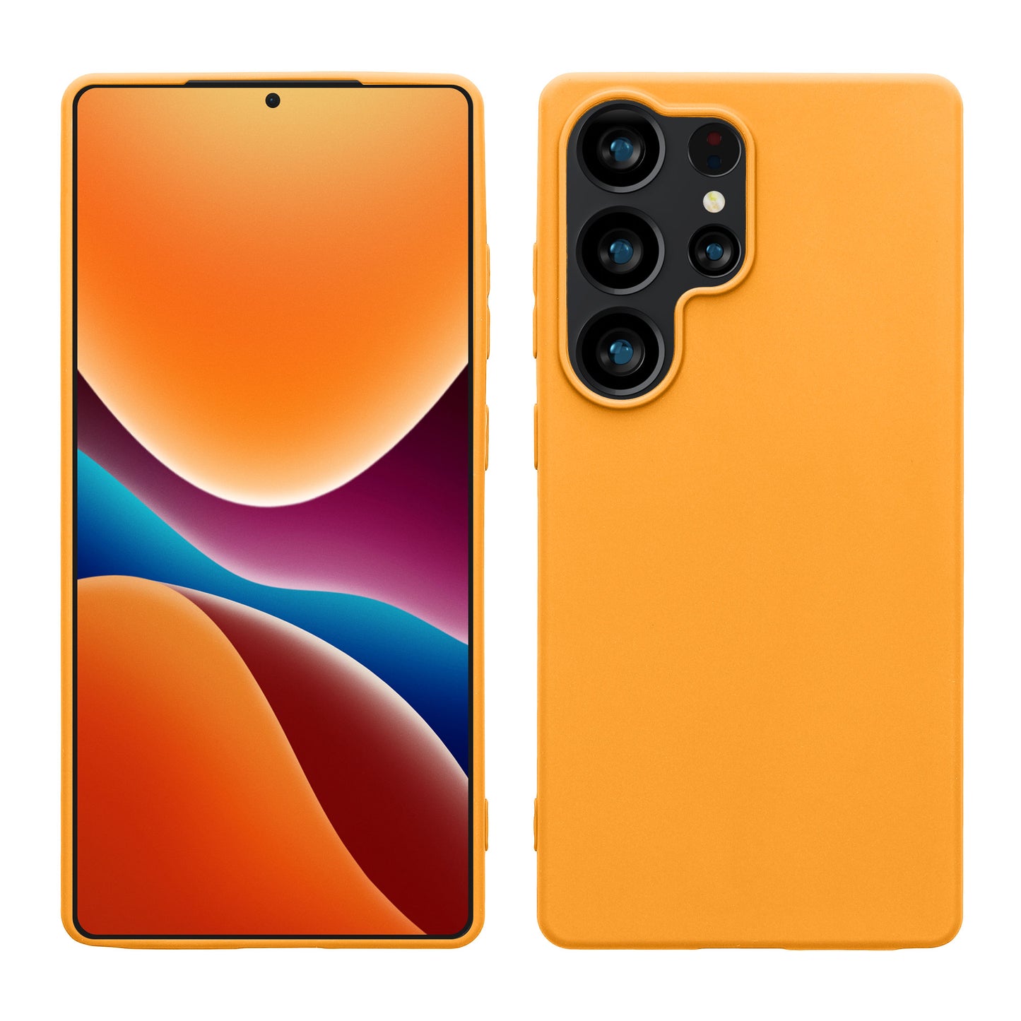 kwmobile Hülle kompatibel mit Samsung Galaxy S25 Ultra Hülle - weiches TPU Silikon Case - Cover geeignet für kabelloses Laden - Fruity Orange Fruity Orange  