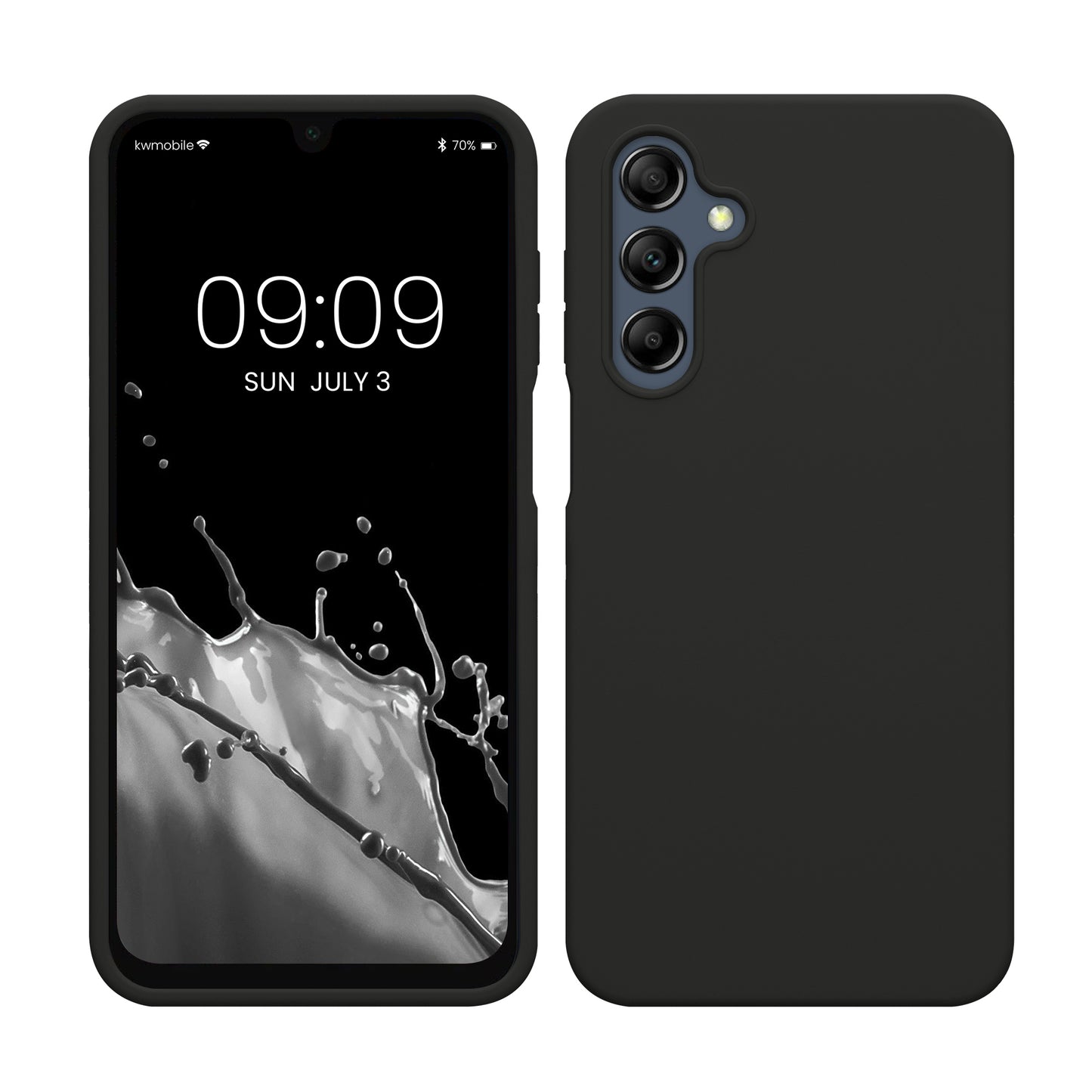 kwmobile Hülle kompatibel mit Samsung Galaxy A16 5G Hülle - Silikon Handy Case - Handyhülle weiche Oberfläche - kabelloses Laden - Dunkelgrau Dunkelgrau  