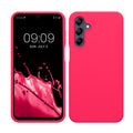 kwmobile Hülle kompatibel mit Samsung Galaxy A16 5G Hülle - Silikon Handy Case - Handyhülle weiche Oberfläche - kabelloses Laden - Neon Pink Neon Pink  
