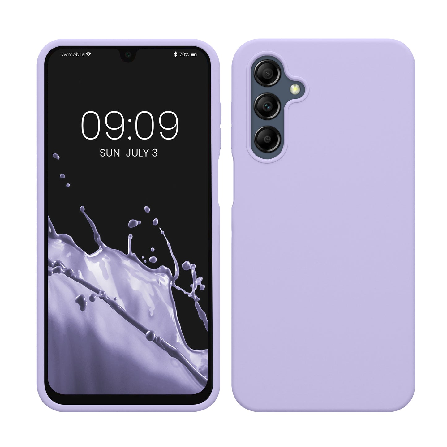 kwmobile Hülle kompatibel mit Samsung Galaxy A16 5G Hülle - Silikon Handy Case - Handyhülle weiche Oberfläche - kabelloses Laden - Lavendel Lavendel  