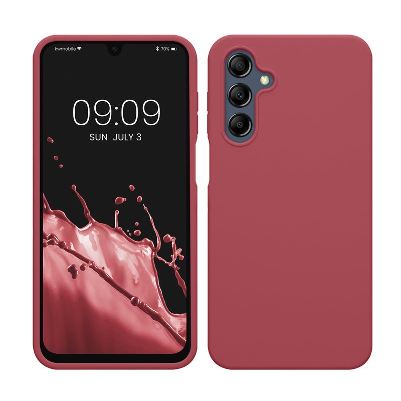 kwmobile Hülle kompatibel mit Samsung Galaxy A16 5G Hülle - Silikon Handy Case - Handyhülle weiche Oberfläche - kabelloses Laden - Dark Rose Dark Rose  