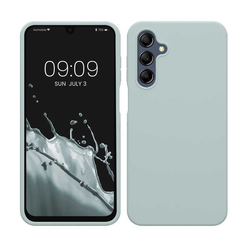 kwmobile Hülle kompatibel mit Samsung Galaxy A16 5G Hülle - Silikon Handy Case - Handyhülle weiche Oberfläche - kabelloses Laden - Cool Mint Cool Mint  