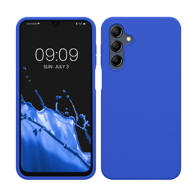 kwmobile Hülle kompatibel mit Samsung Galaxy A16 5G Hülle - Silikon Handy Case - Handyhülle weiche Oberfläche - kabelloses Laden - Baltik Blau Baltik Blau  