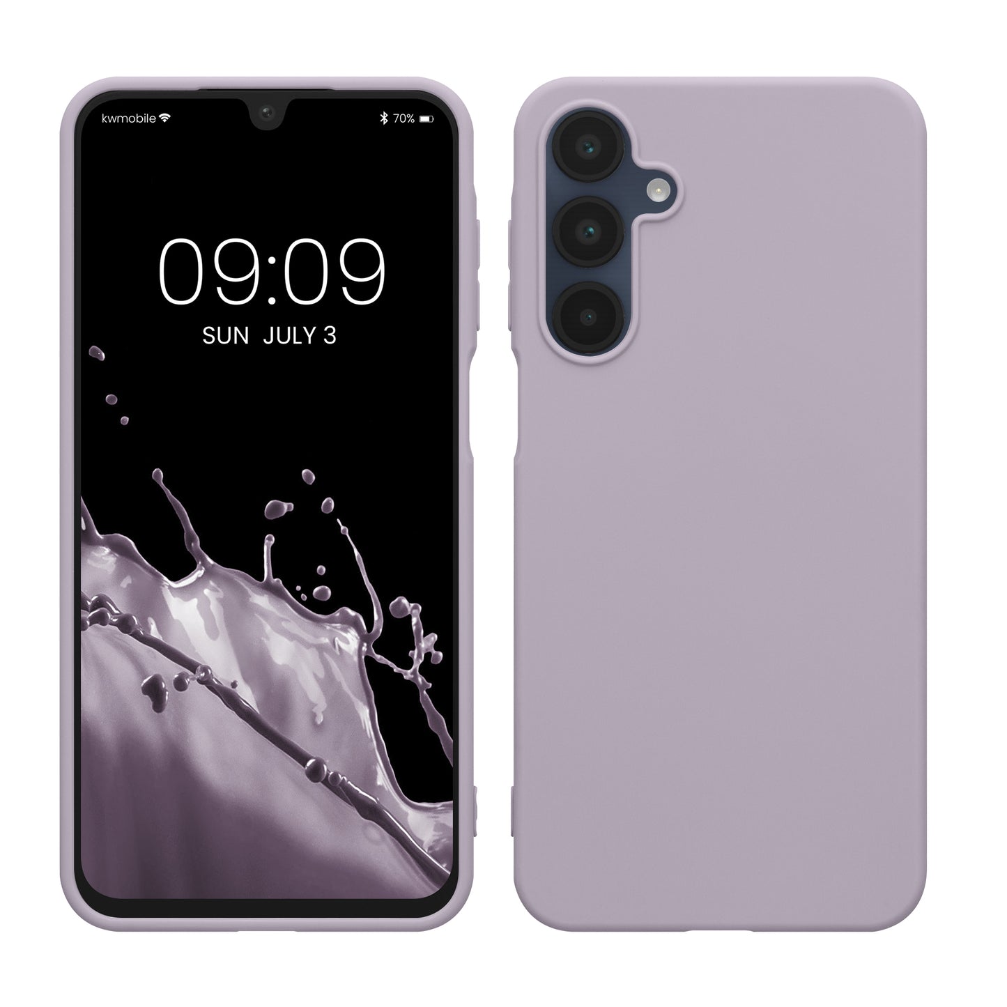 kwmobile Hülle kompatibel mit Samsung Galaxy A16 5G Hülle - weiches TPU Silikon Case - Cover geeignet für kabelloses Laden - Lavendel Lavendel  