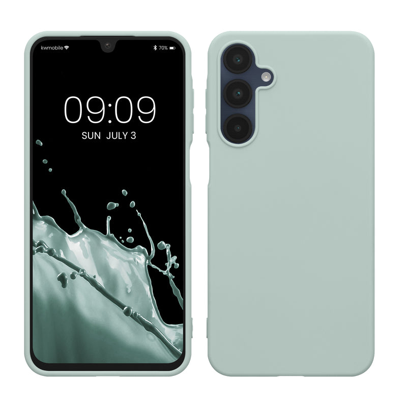 kwmobile Hülle kompatibel mit Samsung Galaxy A16 5G Hülle - weiches TPU Silikon Case - Cover geeignet für kabelloses Laden - Cool Mint Cool Mint  