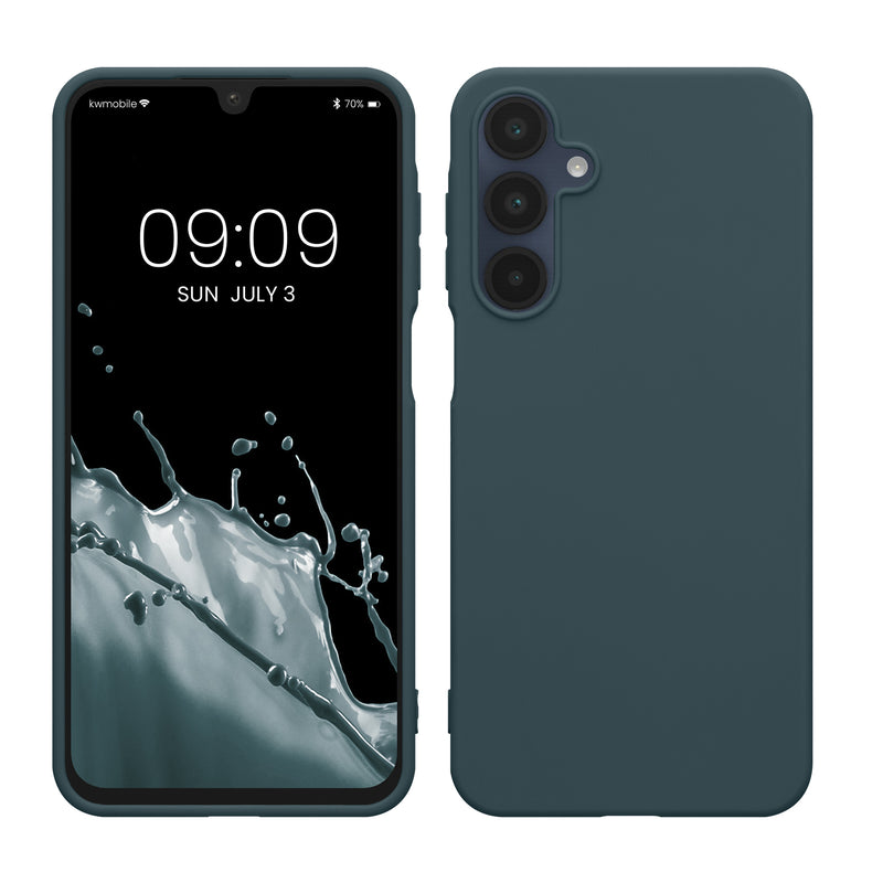 kwmobile Hülle kompatibel mit Samsung Galaxy A16 5G Hülle - weiches TPU Silikon Case - Cover geeignet für kabelloses Laden - Dunkler Schiefer Dunkler Schiefer  