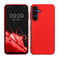 kwmobile Case kompatibel mit Samsung Galaxy A16 5G Hülle - Schutzhülle aus Silikon metallisch schimmernd - Handyhülle Metallic Dunkelrot Metallic Dunkelrot  
