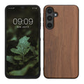 kwmobile Hülle kompatibel mit Samsung Galaxy A16 5G Hülle - Holz Case - stoßfestes Handy Cover - TPU Handyhülle in Dunkelbraun Dunkelbraun  
