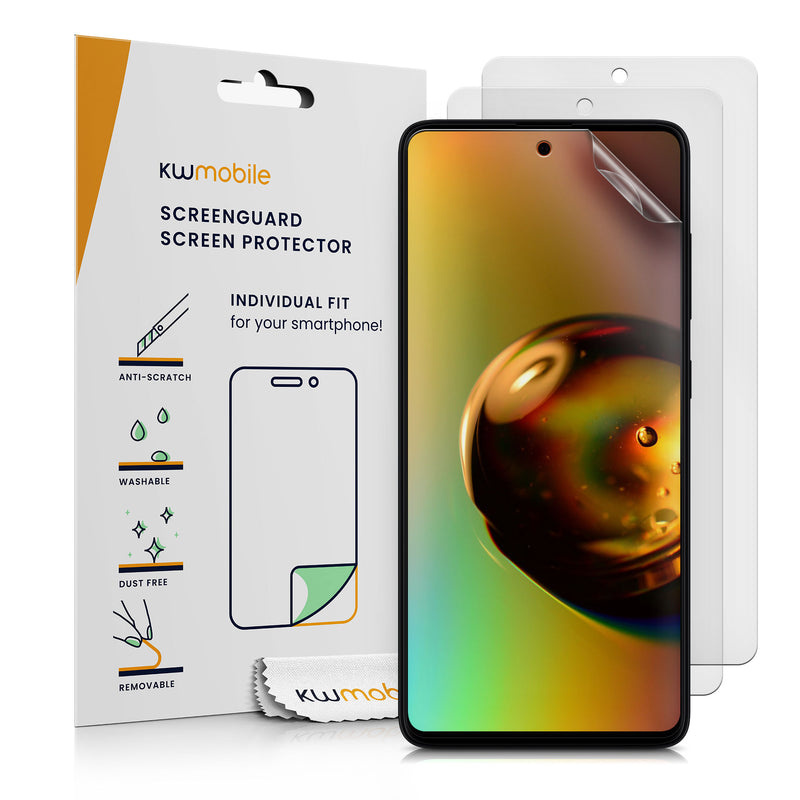 kwmobile 3x Folie matt kompatibel mit Samsung Galaxy A51 - Displayschutzfolie Schutzfolie - Displayschutz Displayfolie entspiegelt Matt Transparent  