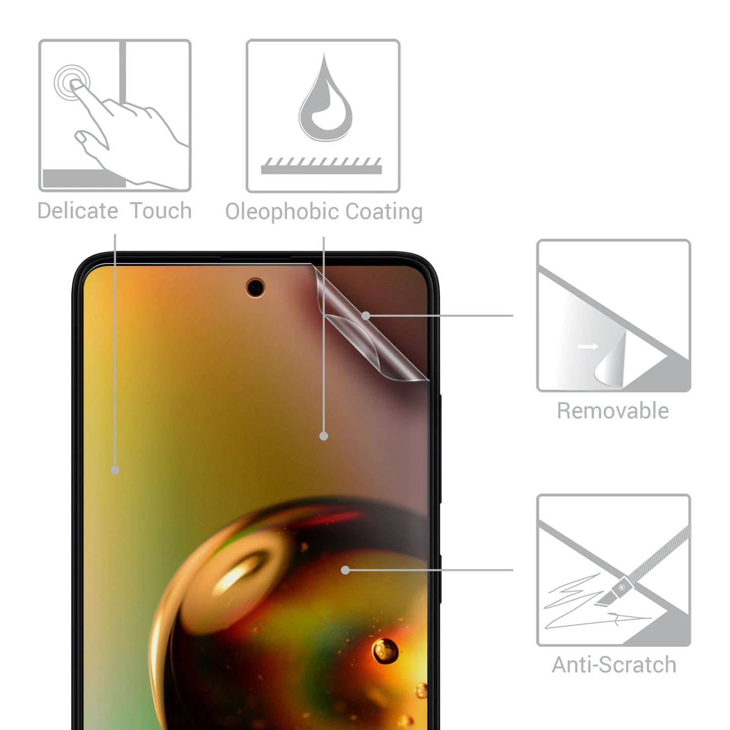 3x Screen Protector Matte compatible with Samsung Galaxy A51