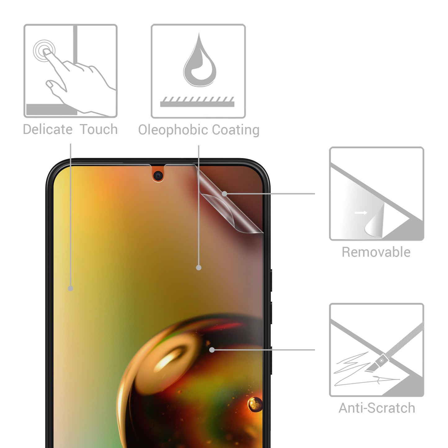 3x Matte Screen Protector compatible with Samsung Galaxy S22 Plus