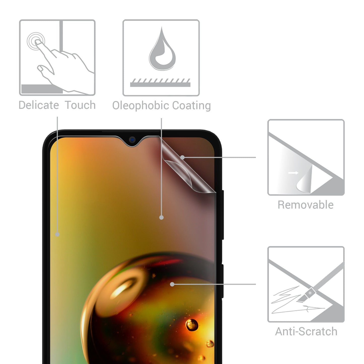 3x Matte Screen Protector compatible with Samsung Galaxy A12