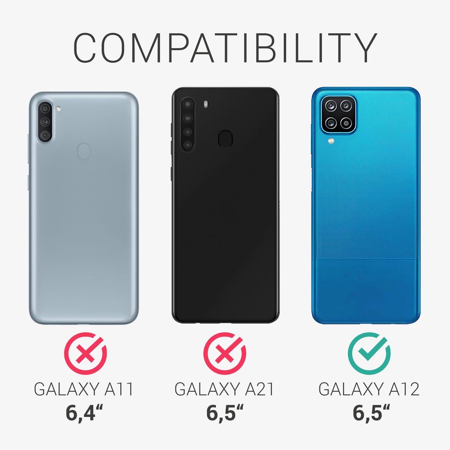 3x Matte Screen Protector compatible with Samsung Galaxy A12