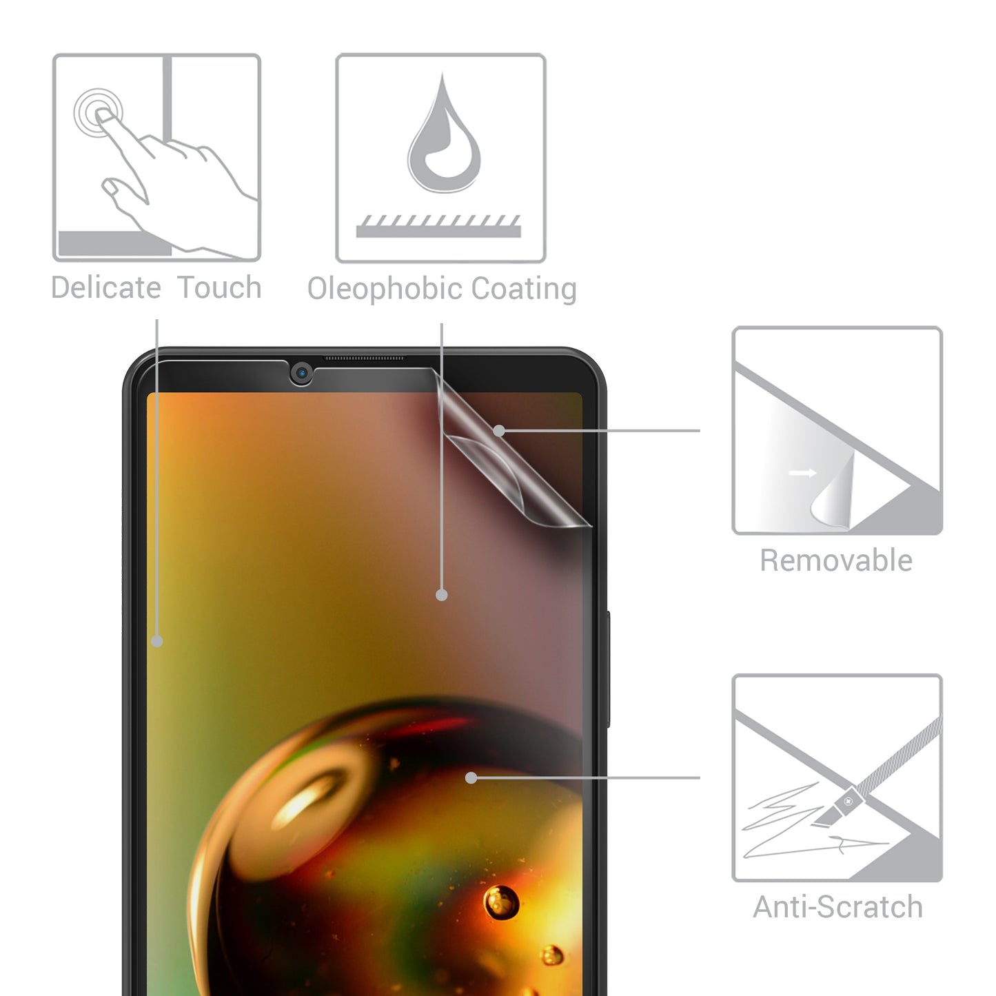 3x Matte Screen Protector compatible with Sony Xperia 10 VI