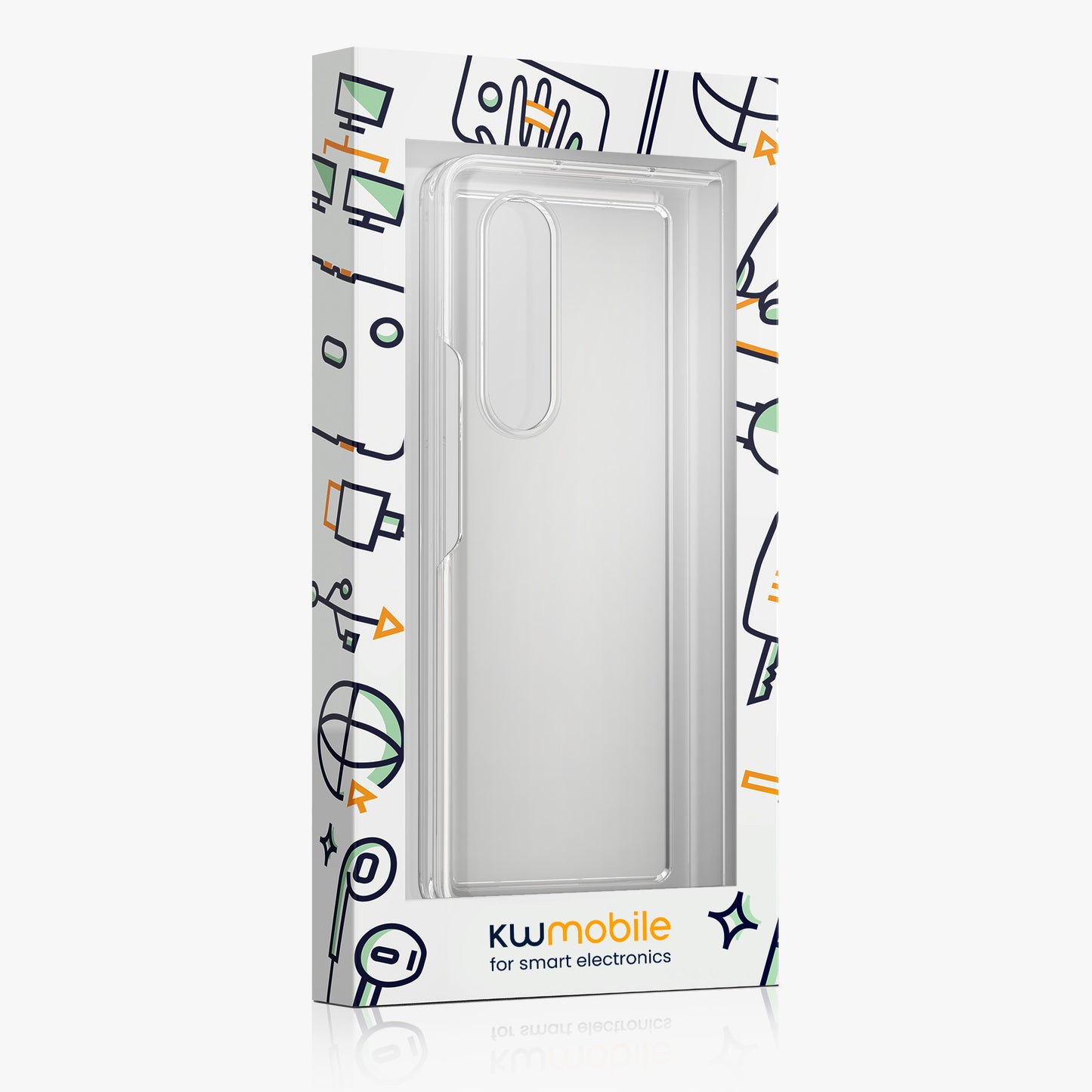 kwmobile Case Compatible with Samsung Galaxy Z Fold 3 5G - Foldable Phone Cover with Frame - Robust Cover